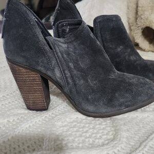 Vince Camuto Charcoal Suede Heeled Boots